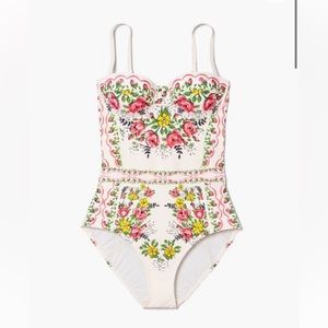 Tory Burch Floral Print Underwire One-piece